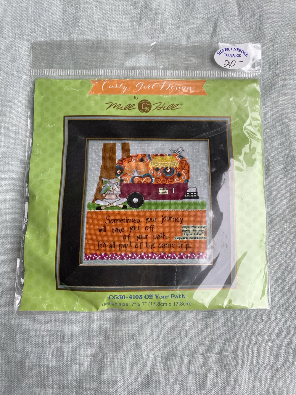 NWT Mill Hill Off Your Path CG30-4103 Curly Girl Design cross stitch kit